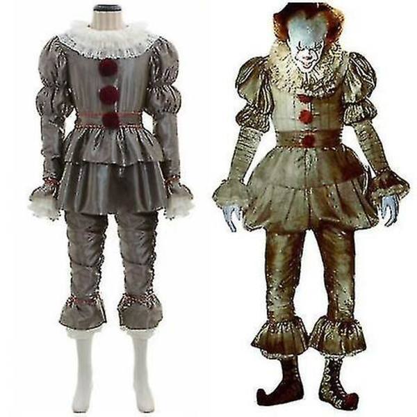 Stephen King's It Full Set Halloween Kostume Pennywise Klovn Dragt Joker-1 -a Gold M