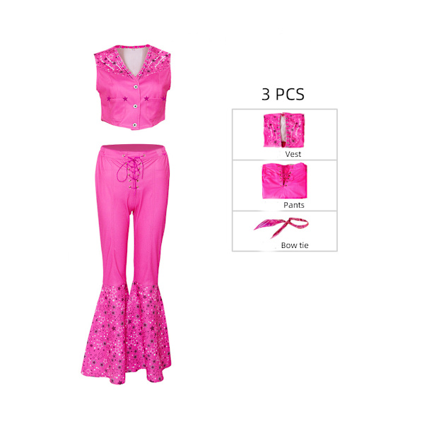 Mub- 2023 elokuva-asu Barbie Ken Cos Real Life Film Barbie-mekko asusteilla aikuisille ja lapsille 1 3 XL
