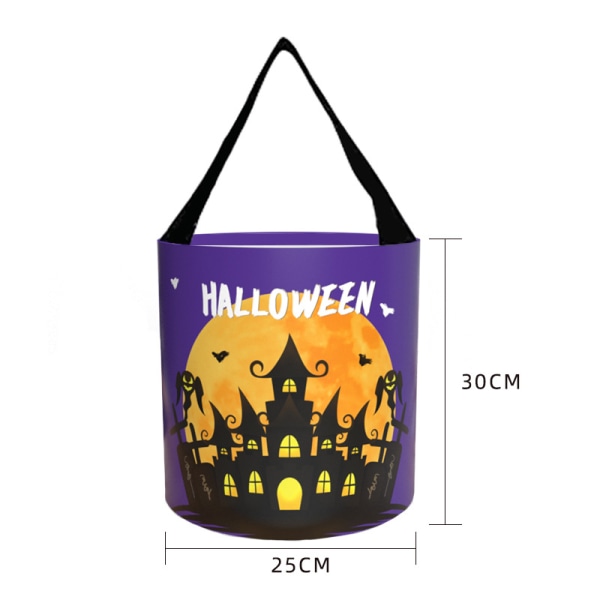 Mub- New Halloween candy bag Carrying pumpkin Halloween candy bag Party special special Halloween bag White