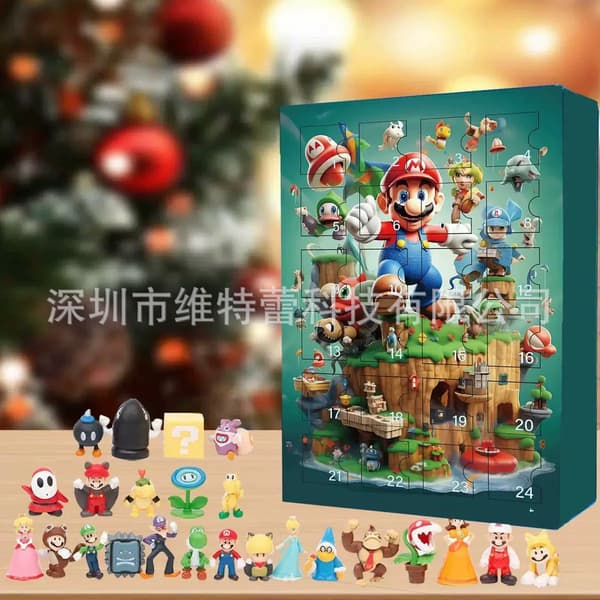 Super Mario Bros Mario Julekalender 24PCS C