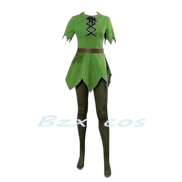 Peter Pan Cosplay Anime Kostume Grøn Elveruniform Kjoler Drenge Piger Halloween Karneval Kostume Fancy Dress Suit Mænd-h -a XXL Men