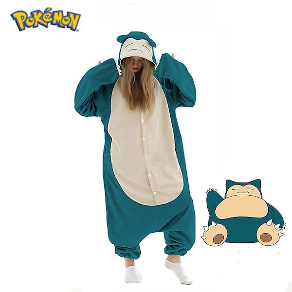 Onesie Squirtle Cosplay Costume Pajamas Christmas One-piece Kigurumi Full Body Pijama Anime Sleepwear New Year Gift High Quality -a Snorlax pajamas XL