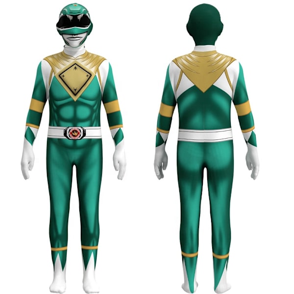 Mub- Multiple Color TV & Movie Superhero Sets Halloween Party Props Performance Wear Power Ranger Costume Fuchsia 140