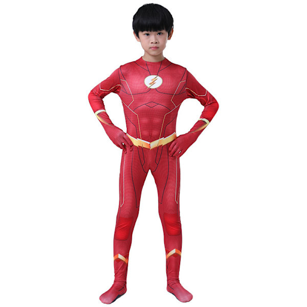 Mub- Halloween barnekostyme superhelt Cosplay-drakt Zentai Onesie-antrekk Heldrakt for gutter -a Flash 1 150cm