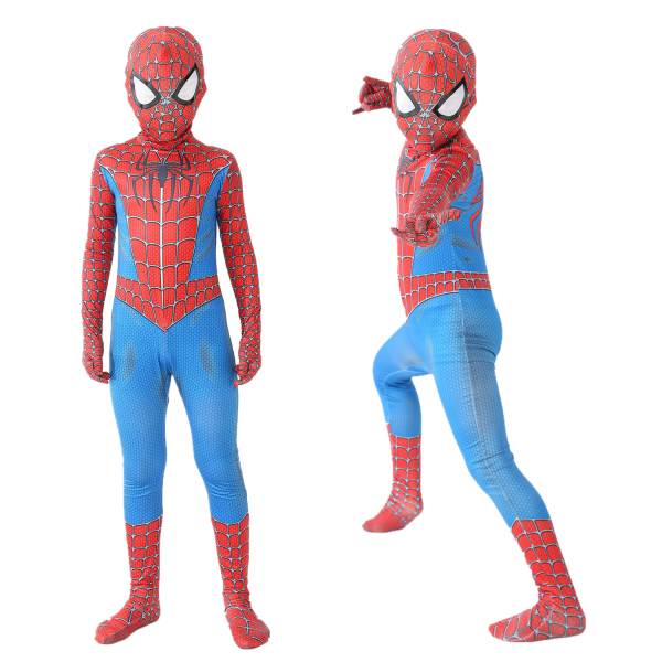 Mub- Punainen Musta Spiderman-asu Hämähäkkimies Puku Hämähäkkimies-asut Lapset Lapset Hämähäkkimies Cosplay-vaatteet halloween-asu H 110