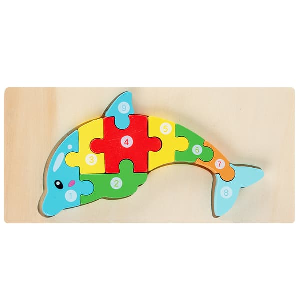 Mub- Piirretty 3D-palapeli lapsille Puulelut 3