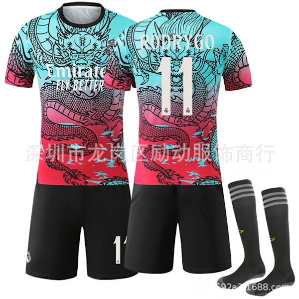 Xbi- 2526 Kamouflage Real Madrid Special Edition Dragon Mönster Fotbollströja 11 RODRYGO #22