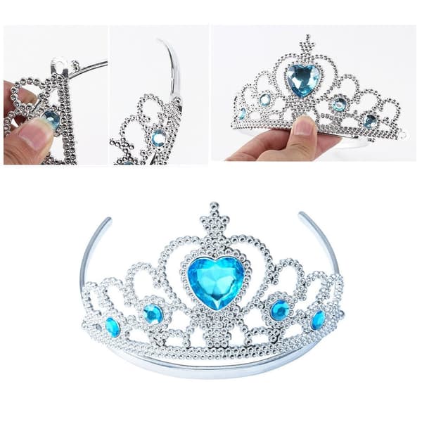 Elsa prinsessaklänning + tiara/fläta/handskar .4 130 cl