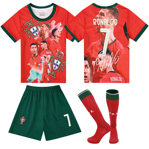 Portugalin maajoukkue Retro Commemorative Edition Jalkapallopaita Urheiluvaatteet 7 Cristiano Ronaldo M