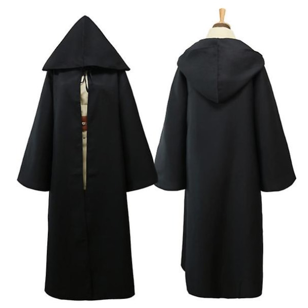 Pluskoko Star Wars Jedi -asut - Anakin Replica miehille ja naisille | Cosplay-juhla-asu | Elokuvateemaiset vaatteet Black and Brown 39