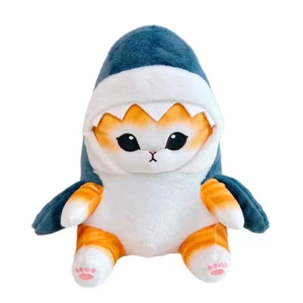 Mub- Cute Shark Cat Fried Shrimp Cat Plush Doll Pendant Dolls Beautiful Room Car Bag Decoration For Gifts Keychain 5#20CM 13-33CM