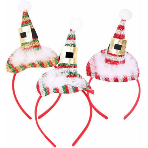 Jul Hårtilbehør Elastisk Julehodebånd Julenissehatt Dame Juledekorasjoner Fest Hatter Jenter Bursdag .c