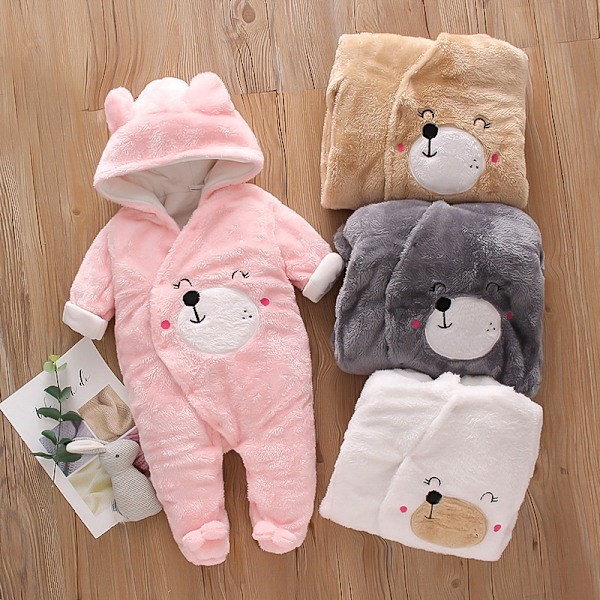 Mub - Engros Pyjamas Onesie Nyfødt Romper Baby Bodyklær Baby Boy Klær Nyfødt Baby Girl Rompers Pink 73cm