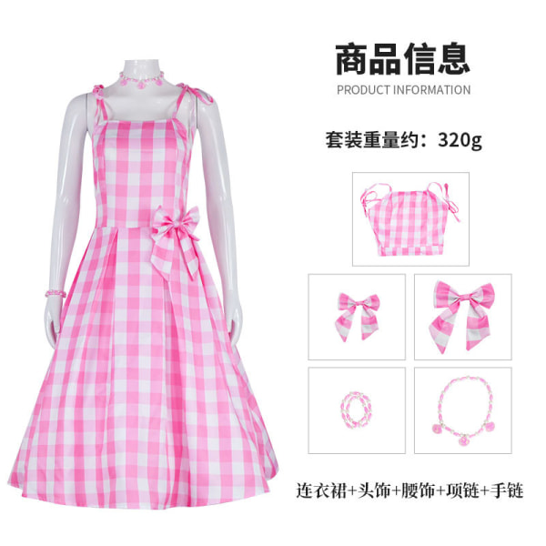 Mub- 2023 Uusi elokuva Barby cos vaatteet mekko live action Barbien elokuva Leggings cosplay lapsille Aikuisille Halloween 1 Adult S