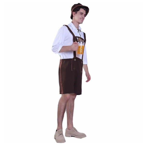 30 % alennus musta nahkaiset Lederhosen-shortsit Oktoberfestiin miehille ja pojille . Apricot M