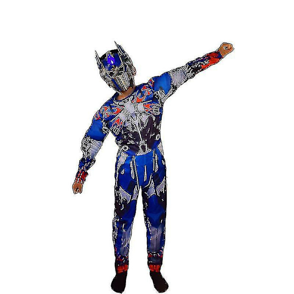 Halloween Børns Piger Transformers Bumblebee Cosplay Kostume Optimus Fest Jumpsuit Playsuit-i -a Optimus S(110-120CM)