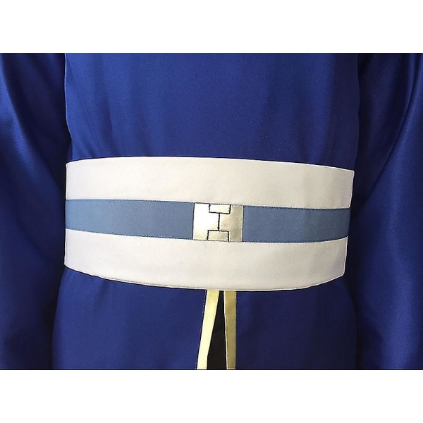 Shippuden Uchiha Obito/madara Cosplay Costume Halloween Carnival Ninja Battle Suit Blue Kimono No Mask Custom Made -a Male XL Naruto