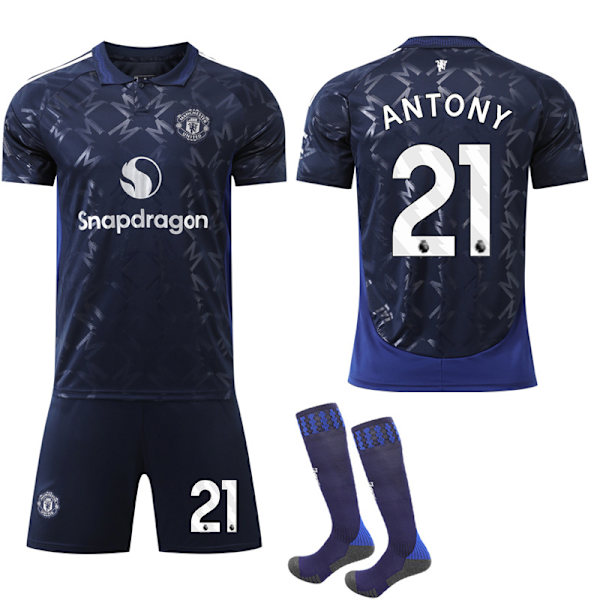 Manchester United Udebanetøj til Børn 2024-2025 No.21 ANTONY No.21 ANTONY M
