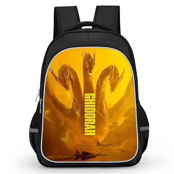 Godzilla Print Skoleveske Barn Vanntett Ryggsekk #1 14 M