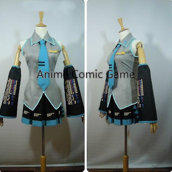 Vocaloid Miku Cosplay Paryk Kostume Japan Midi Kjole Begynder Future Miku Cosplay Kvinde Halloween Kvinders  Pigers Tøj Kostume -a Green Full set XXL