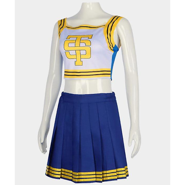 Naisten sininen cheerleader-asu, Halloweenin söpö cheerleader-asu -a 3XL