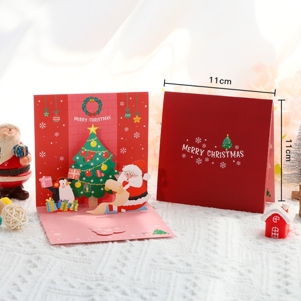 Mub- julhälsningkort 3d tredimensionellt julgrankort kreativt julstudentgåva julaktivitet gåvor 10