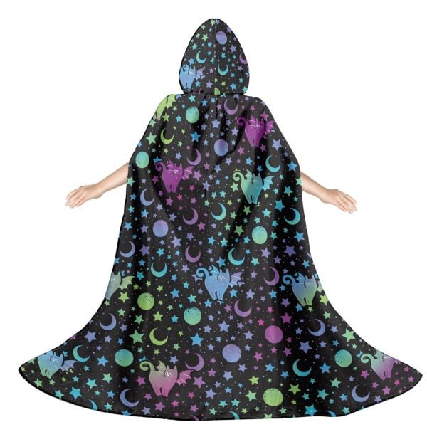 Mub - Populær Oversize Cowl Outfit Print Flere Mønstre Børns Halloween Kappe Til Kostumefest Vær et yndigt Barn ZXQFE3040F57-1 L