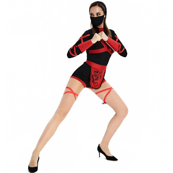 Mub- TOCK 2Colors Japan Anime Women Halloween Clothes exy Black Ninja Cosplay Costumes Jumpsuit For Women Blue S