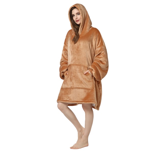 Mub- Lazy suit Enfärgad stor storlek förtjockade kalla kläder för att hålla sig varm hoodie filt complexion