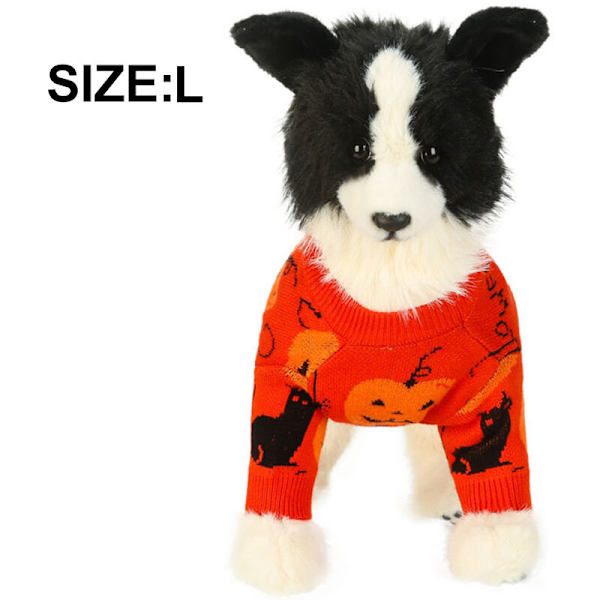 Kurpitsa paita Koira Kissa Halloween paita Koira Halloween puku Lemmikkieläin Halloween Neulekissa Kurpitsa paita - Oranssi