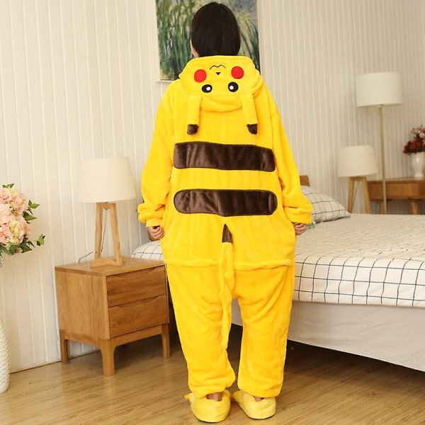 Pikachu Anime Cosplay Animal Voksne Kvinder Tegneserie Pyjamas Vinter Varme Onesie Sjov Blød Sød Jumpsuit Til Piger -a XL(Height 178-188CM)