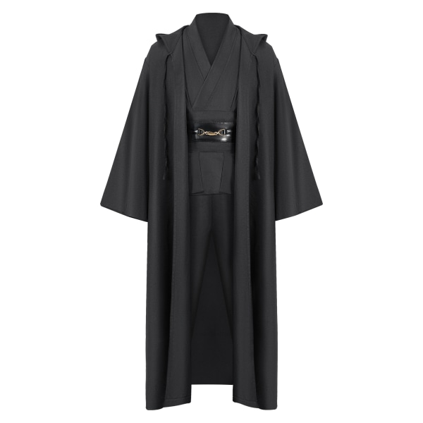 Mub- Obi wan Kenobi Premium Quality Cosplay Costume  black Jedi Robe from Star the Wars for Lightsaber Dueling Black M