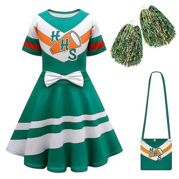 Chrissy Cunningham Cosplay Costume Stranger Things Säsong 4 Cheerleader Props Hawkins High School Lucas Sinclair Girls Dress -a 80889a 120(5-6Y)