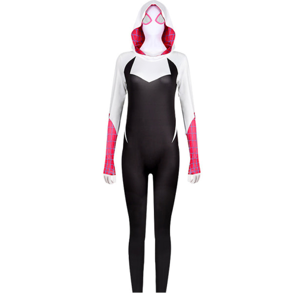 Mub- Halloween party game play costume Parallel Universe 2 Spider-an Gwen adult children jumpsuit film and television costume Children's Negative Space Suit M
