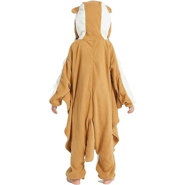 Lasten hauska sarjakuva cosplay-onesie vauvan eläin Halloween-pyjamat pojat tytöt söpö lentävä orava Kigurumi -a flying squirrel S Fit 148-158cm