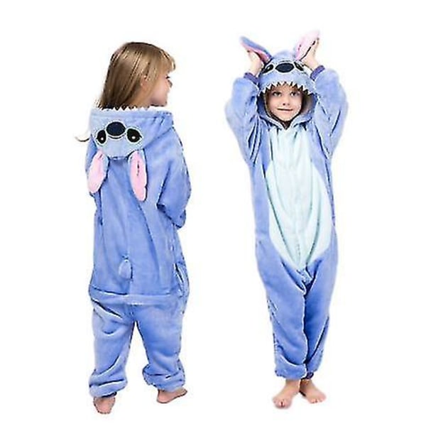 Children Winter Stich Pajamas Sleepwear Unicorn Onesies Boys Girls Blanket Sleeper Baby Costume -a 110CM
