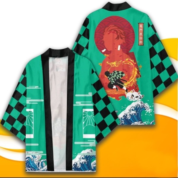 Mub- 20 Styles Demon Slayer: Kimetsu no Yaiba Cosplay D Printing Haori Anime Kimono Cloak Anime Cartoon Clothing 3 XL