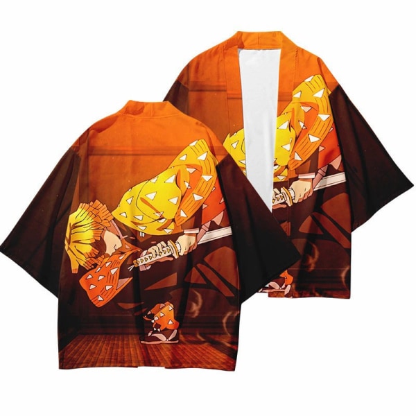 Mub- 20 tyles Demon Slayer: Kimetsu no Yaiba Cosplay 3D-print Haori Anime Kimono Kappe Anime Tegneserie Tøj 33 S