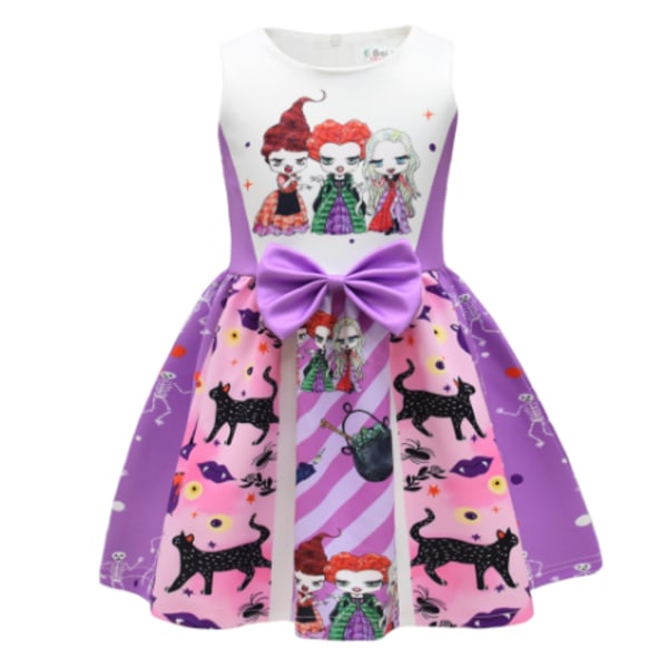 Lasten tyttö Hocus Pocus Winifred Sanderson Cosplay -mekko Halloween B 110cm