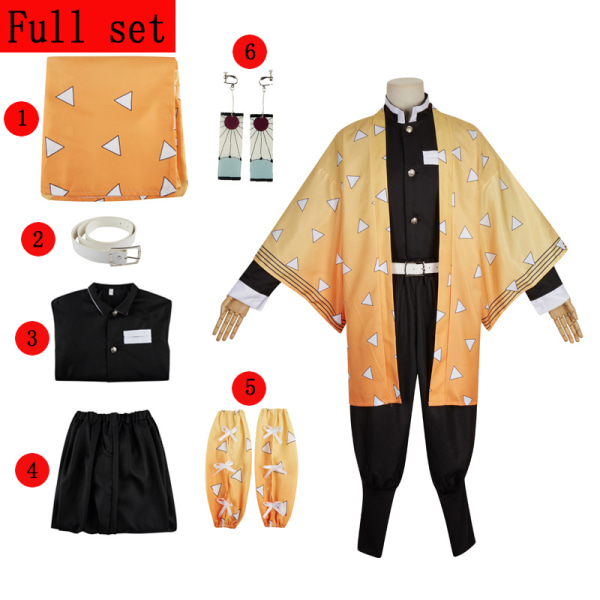 Mub- Uusi muotoilu japanilainen anime Demon Slayer Cosplay-vaatteet Tanjirou Nezuko  Tomioka Rengoku Cosplay-asu Zenitsu 130