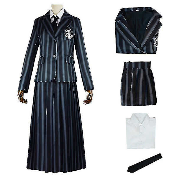 The Adams Family Cosplay onsdag onsdag film och tv med samma cosplay onsdag skoldräkt [utan väst] . XL