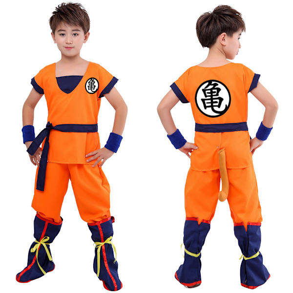 Mub- Engros 2-farget trykt Anime Cosplay-kostyme for fans av Anime Dragon DBZ Son-Goku Monkey King i Halloween 1 Kid 150
