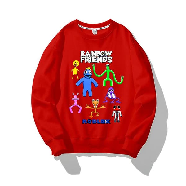 Roblox Rainbow Friends Pullover Varm trøje Rainbow Friends Trykte tøj Børn Pullover V .4 red 100cm