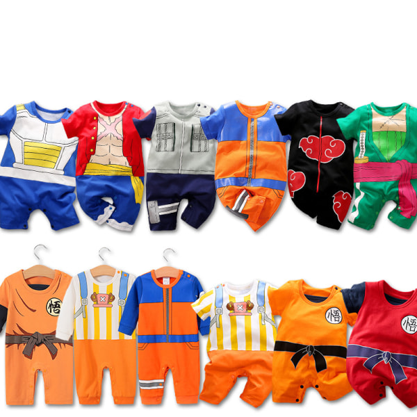 Mub- Custom kids cosplay clothing 0-1 year old baby one-piece Japanese anime cosplay baby clothes personality romper costume 014 59 size