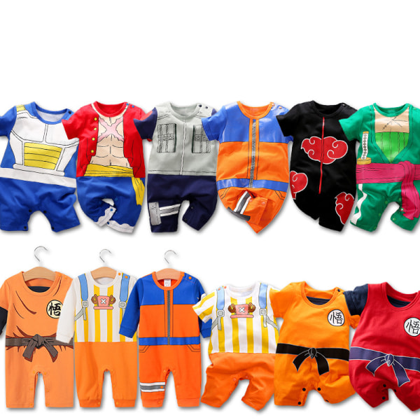 Mub- Custom kids cosplay clothing 0-1 year old baby one-piece Japanese anime cosplay baby clothes personality romper costume 023 66 size