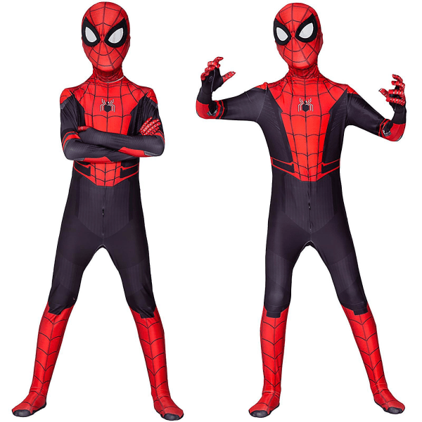 Spider Man Cosplay Kostym Vuxen Barn Spiderman Outfit Halloween Party Finklänning -a 6-7 Years
