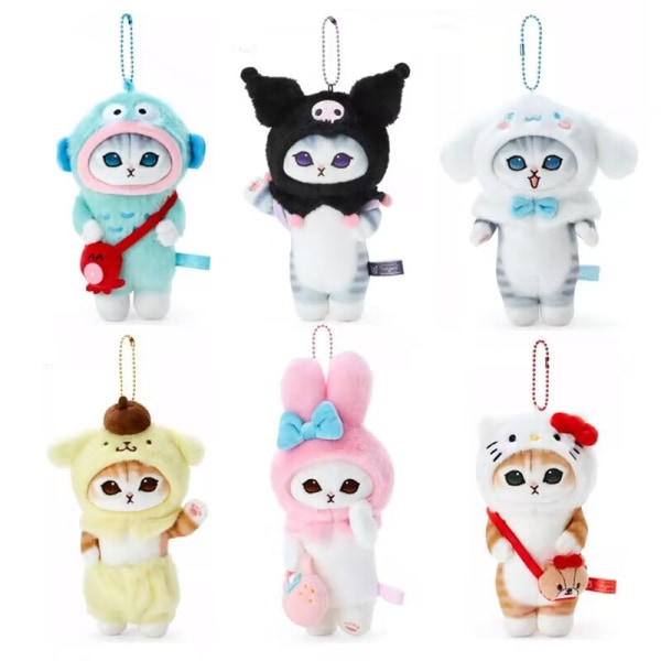 Mub- Hot selling cute Sanrio Kulomi pendant plush doll Cinnamon Dog figurine Meletti backpack bag hanging ornaments keychain 3
