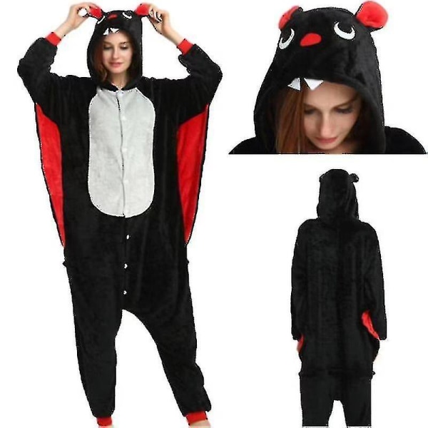 Unisex Vuxen Kigurumi djurkaraktärskostym Onesie Pyjamas Onepiece XL Bat