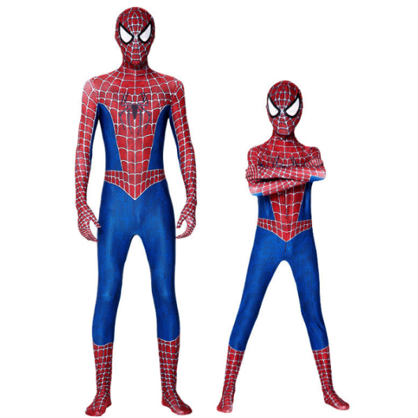 Mub- High quality Remy Tony Spiderman adult children cosplay jumpsuit Halloween cosplay costume Miles lens 120CM