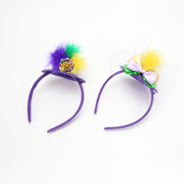 Mub- Women Mardi Gras Feathers Fascinators Headband Hat Costume Outfit Party Carnival Headbands Outdoor Decorations SP-16 B